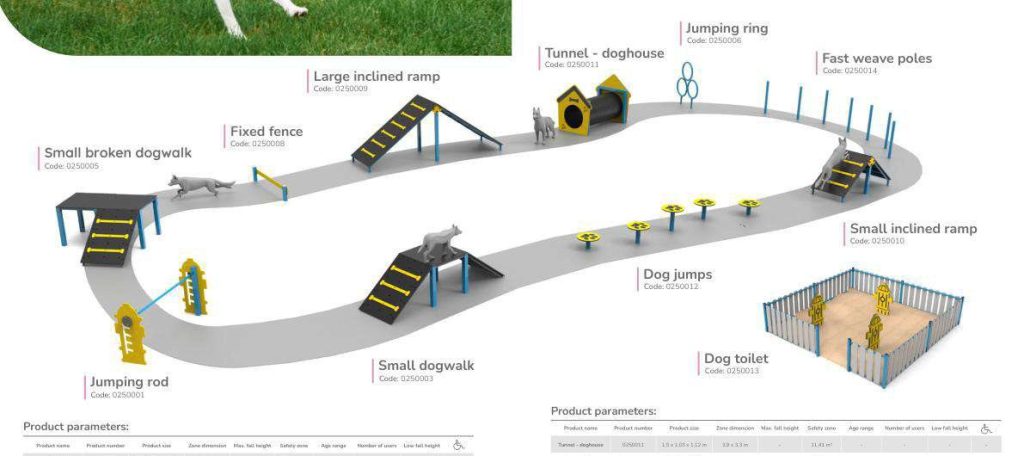 Dog park equipment by Outdoor Elements